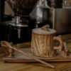Handmade Tree Shaped Stoneware Coffee Cup 2
